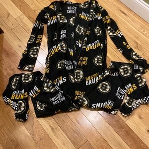 Bruin’s fleece footie pajamas